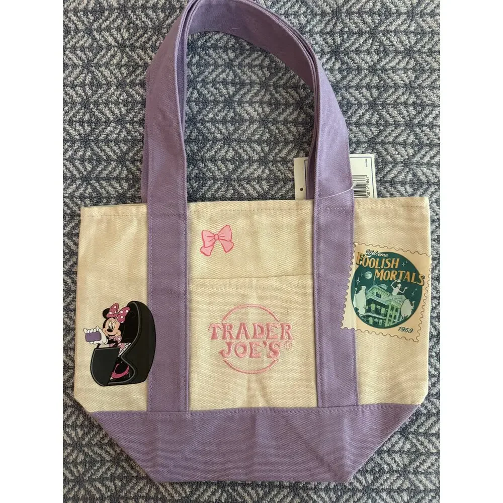 Disney Haunted Manion Ride Custom Made Trader Joes Mini Tote One of a Kind - Picture 7 of 7